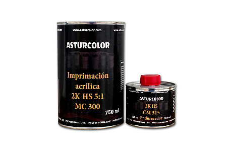 Grunt acrílico rellenador Asturcolor MC 300 2K HS 5:1