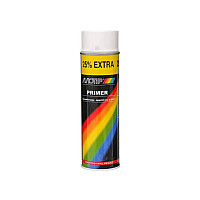 Primário acrílico em aerossol Motip Primer white, cor branca, 500 ml
