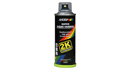 Verniz transparente em aerossol Motip 2K Super Clearcoat Verniz transparente em aerossol Motip 2K Super Clearcoat
