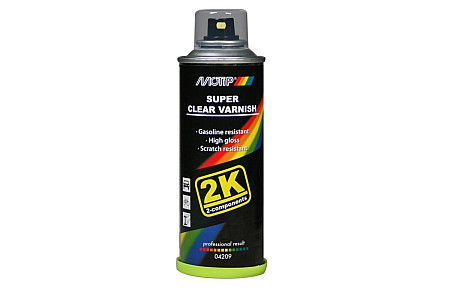 Verniz transparente em aerossol Motip 2K Super Clearcoat