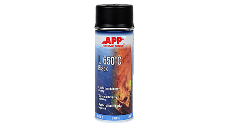Tinta spray resistente ao calor APP L 650°C Black Spray Tinta spray resistente ao calor APP L 650°C Black Spray