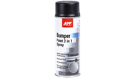 Tinta estrutural em spray para pára-choques APP Bumper Paint 2 em 1 Spray, 400 ml Tinta estrutural em spray para pára-choques APP Bumper Paint 2 em 1 Spray, 400 ml