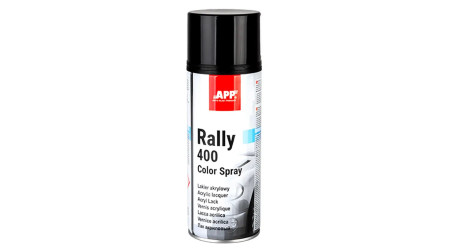 Tinta acrílica em spray APP Rally 400 Color Spray, preta brilhante, 400 ml Tinta acrílica em spray APP Rally 400 Color Spray, preta brilhante, 400 ml